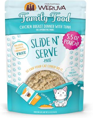 Slide N' Serve Let's Make a Meal Lamb & Mackerel Dinner Pate Grain-Free Cat Food Pouches, 2.8-oz pouch, case of 12