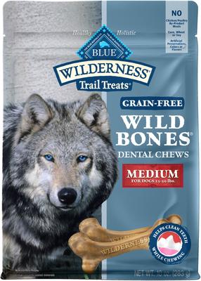 Wilderness Wild Bones Grain-Free Medium Dental Dog Treats, 27-oz bag, count varies