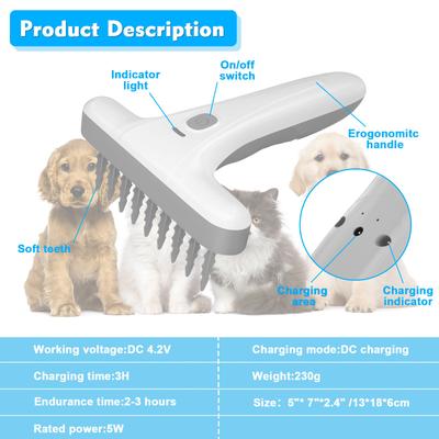Electric Detangling Brush for Dogs & Cats