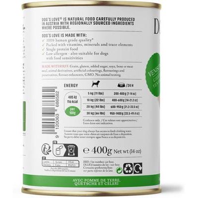 Super Premium Natural Single Protein Limited Ingredient Adult Classic Venison Canned Dog Food, 14.1-oz can, 6 count