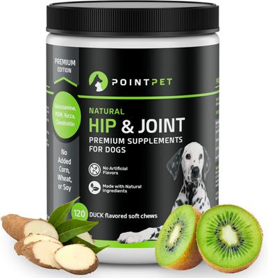 Glucosamine Peanut Butter & Pumpkin Flavored Hip & Joint Support Soft Chews Dog Supplement, 120 count