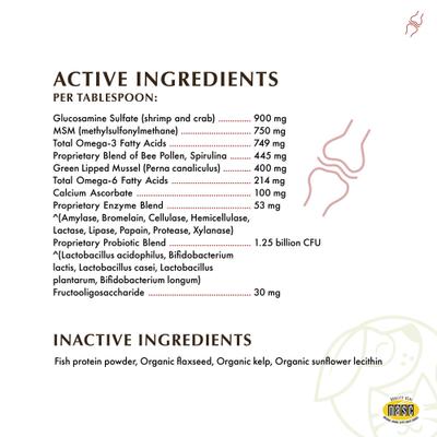 Suplemento para la movilidad articular GLM para perros y gatos, botella de 4 lb