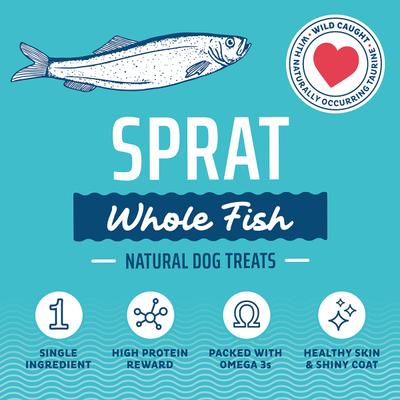 Sprats Whole Fish Dog Treats, 2-oz bag