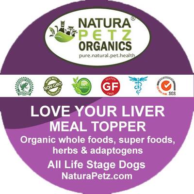 LOVE YOUR LIVER MEAL TOPPER Suplemento para perros para el hígado, los riñones, la vesícula biliar y el sistema digestivo*, frasco de 4 oz