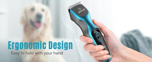 DTJ001 Cordless 2-Speed Detachable Blade Pet Hair Grooming Clipper for Thick Heavy Coats, Blue