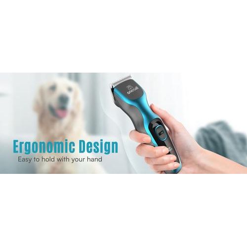DTJ001 Cordless 2-Speed Detachable Blade Pet Hair Grooming Clipper for Thick Heavy Coats, Blue