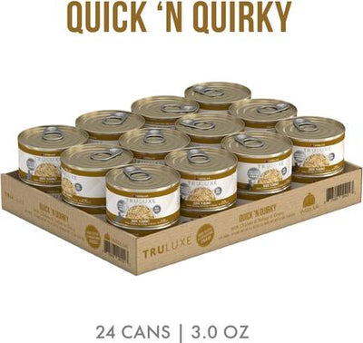 Truluxe Quick 'N Quirky with Chicken & Turkey in Gravy Grain-Free Canned Cat Food, 3-oz, case of 24