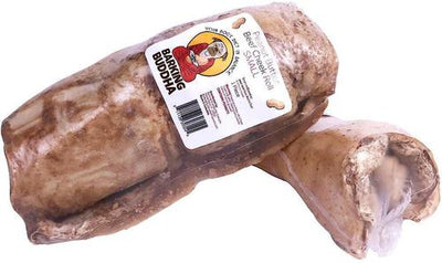 Galletas para perros con rollo de mejilla de res y mantequilla de maní, 5-6 pulgadas