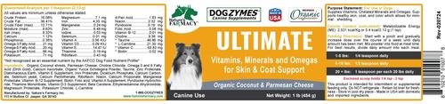 Dogzymes Ultimate Dog Supplement, 1-lb jar