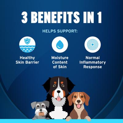Skin Health Supplement for Dogs, 60 count