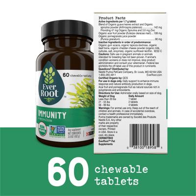 by Purina Immunity + Spirulina Chewable Tablets Dog Supplement, 60 count