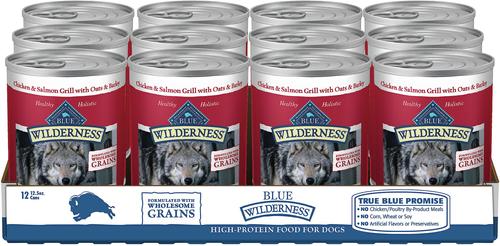 Wilderness Turkey & Chicken Grill with Oats & Barley Adult Wet Dog Food, 12.5-oz can, case of 12