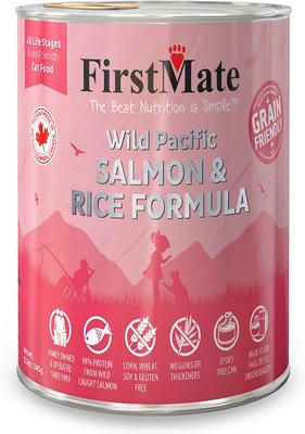 Wild Pacific Salmon & Rice Formula Canned Cat Food, 5.5-oz can, case of 24