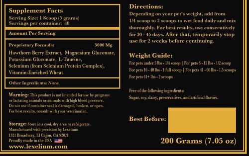 Heart Support System Dog & Cat Supplement, 7-oz bag