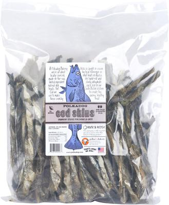 Cod Skins Dehydrated Dog & Cat Treats, 2-lb bag