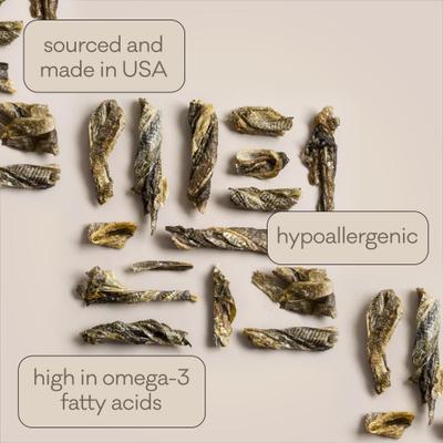 Cod Skins Shorties Dehydrated Dog & Cat Treats, 2-oz bag