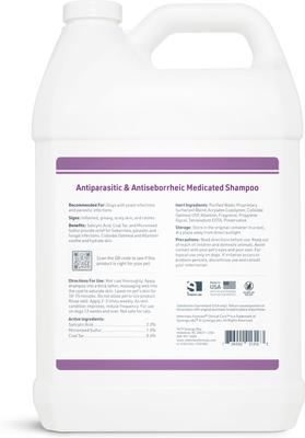 Antiparasitic & Antiseborrheic Medicated Shampoo, 1-gal bottle