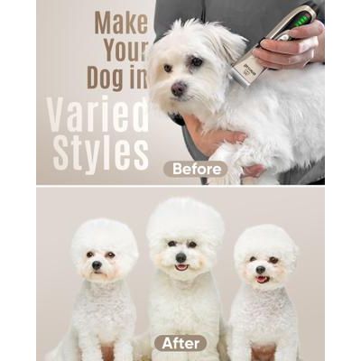 Cordless 2-Speed Pet Hair Grooming Clipper, Gold