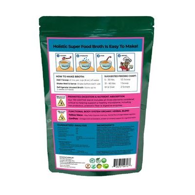 Caldo holístico de superalimentos para el apoyo cognitivo, concentrado con sabor a carne de res, suplemento para perros y gatos, bolsa de 127 g