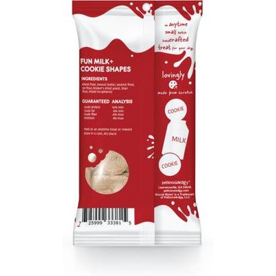 Snack Pack, Milk & Cookies, Peanut Butter Dog Treat, 2.5-oz bag, case of 8