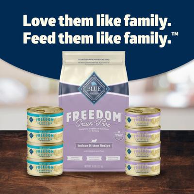 Freedom Indoor Kitten Chicken Recipe Grain-Free Dry Cat Food, 5-lb bag