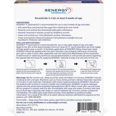 Solución tópica para gatos, 15,1-22 lbs, (caja color topo), 3 dosis (suministro para 3 meses)