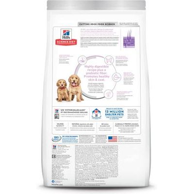Alimento seco para perros Puppy Sensitive Stomach & Sensitive Skin con receta de salmón y arroz integral, bolsa de 13 lb