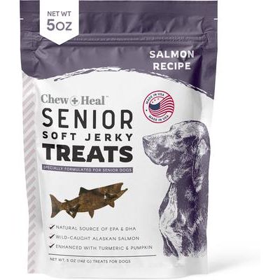 Senior Wild Alaskan Salmon Limited Ingredient Soft Jerky Dog Treats, 12-oz bag