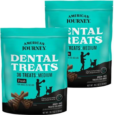 Grain-Free Medium Dental Dog Treats Mint Flavor, 12 count