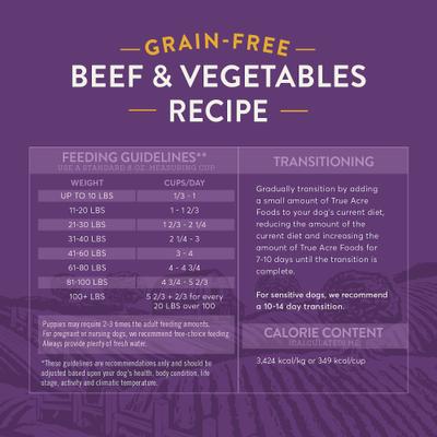 Grain-Free Beef & Vegetable Dry Dog Food, 30-lb bag