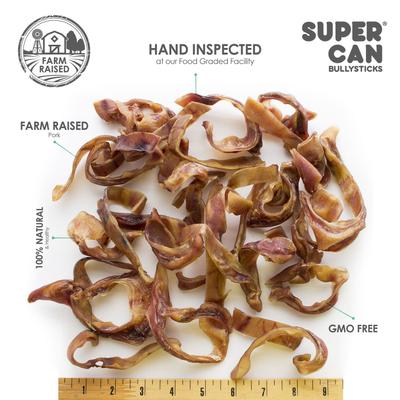 Pig Ear Sliver Dog Treats, 1-lb bag