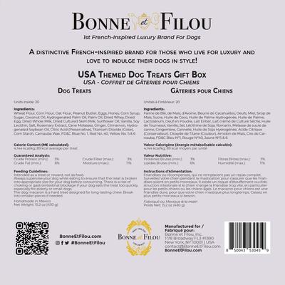 Human-Grade Red, White, & Blue Dog Treats Gift Box, 21 count