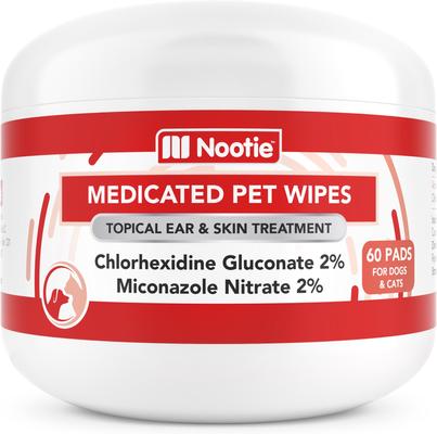 Medicated Antimicrobial Dog Ear & Skin Wipes, 70 count