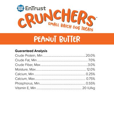 EnTrust Crunchers Peanut Butter Crunchy Dog Treats, Medium, 3.5-lb bag