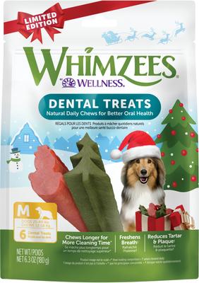 by Wellness Holiday Dental Chews Natural Grain-Free Dental Dog Treats, Small, 12 count