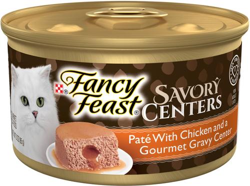 Savory Centers Chicken Canned Cat Food, 3-oz, case of 4