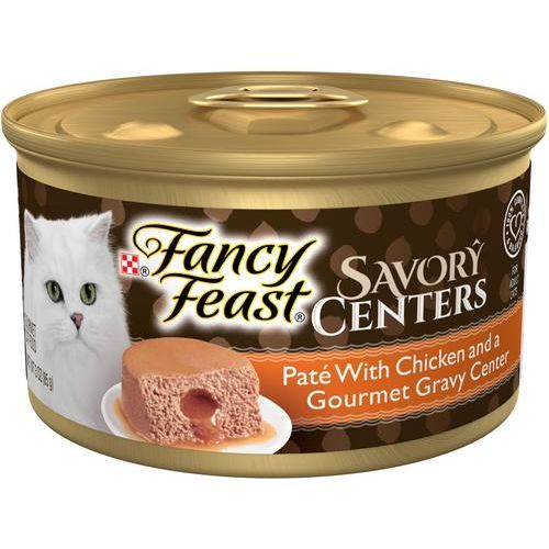 Comida enlatada para gatos Savory Centers con pollo, 3 oz, caja de 4