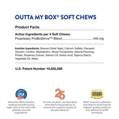 Outta My Box Soft Chews Digestive Supplement for Cats & Dogs, 500 count