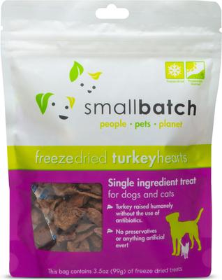 Chicken Hearts Grain-Free Adult Freeze-Dried Dog & Cat Treats, 3.5-oz bag