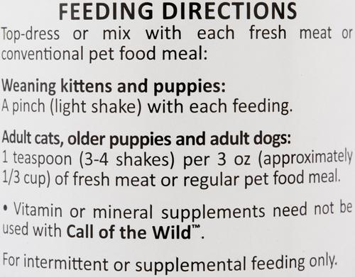 Call of the Wild Dog & Cat Food Supplement, 11-oz bottle