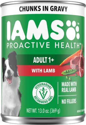 Proactive Health Beef Chunks in Gravy Canned Wet Dog Food, 13-oz can, case of 12