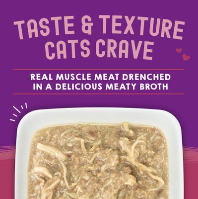 Carnivore Cravings Chicken & Tuna Flavored Shredded Wet Cat Food, 2.8-oz pouch, case of 24
