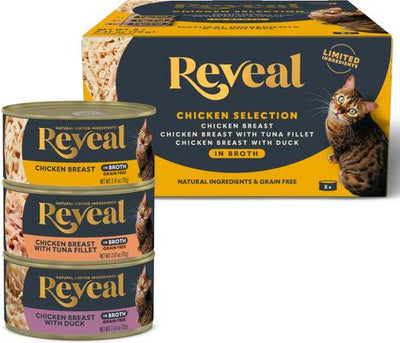 Natural Chicken in Broth Variety Pack Grain-Free Wet Cat Food, 2.47-oz can, case of 8