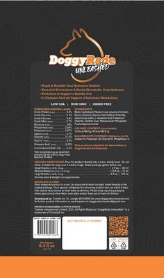 Unleashed Hydration + Prebiotics Sport Drink Chicken Flavored Digestive Supplement for Dogs, 8.4-oz pouch