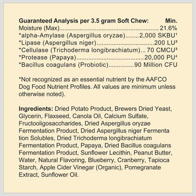 Digestive Support with Probiotics Chicken Flavored Soft Chew Digestive Supplement for Dogs, 90 count