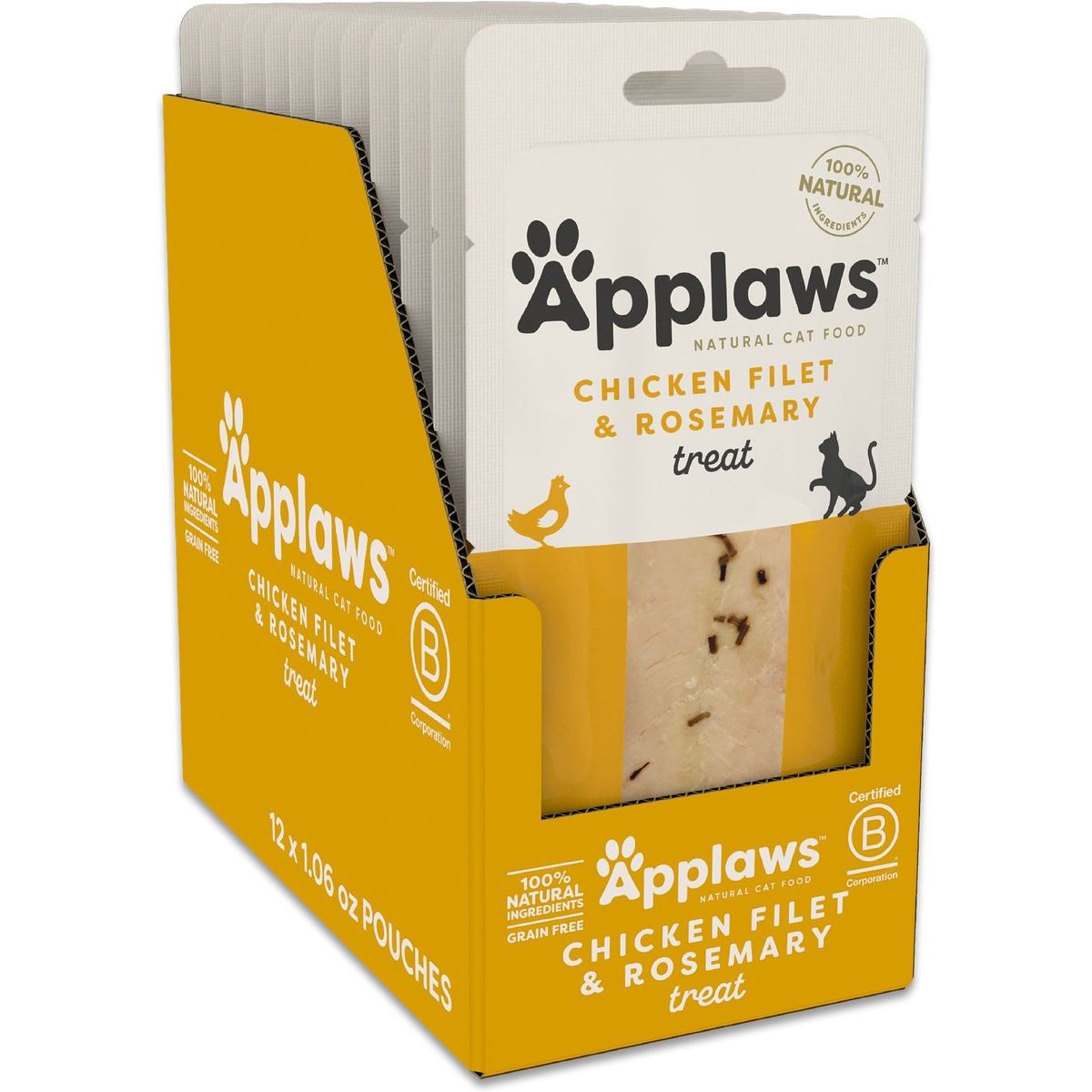Filet Treats, Filet Pollo Filet with Rosemary Grain Free. 28 g, caja de 12. - Applaws
