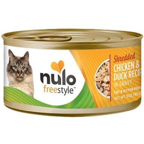 Nulo, FreeStyle Shredded Beef & Rainbow Trout, Res + Trucha Arcoíris Desmenuzadas en Salsa, Sin Granos, Gatos y Gatitos, 85 g × 24 latas