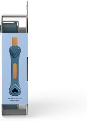 All Day Calming 6-inch Rubber Dog Bone Toy with Bacon Flavored Dog Treat Refill, 4 count