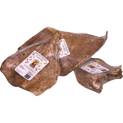 Golosinas para perros con orejas de vaca y mantequilla de maní