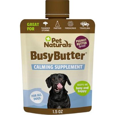 BusyButter Easy Squeeze Peanut Butter Flavored Paste Calming Supplement for Dogs, 6-oz pouch